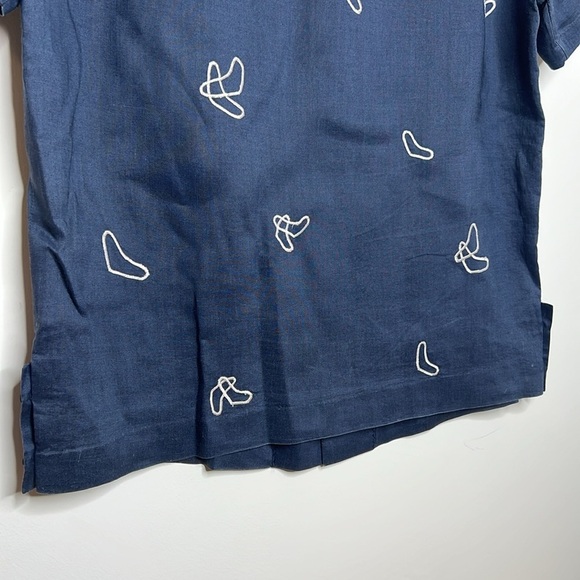 Al's Attire Handmade San Francisco Rockabilly 50s Camp Shirt Abstract Embroidery - Picture 7 of 14
